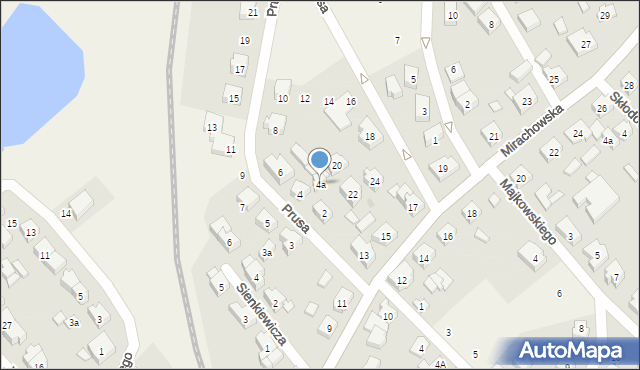Sierakowice, Prusa Bolesława, 4a, mapa Sierakowice