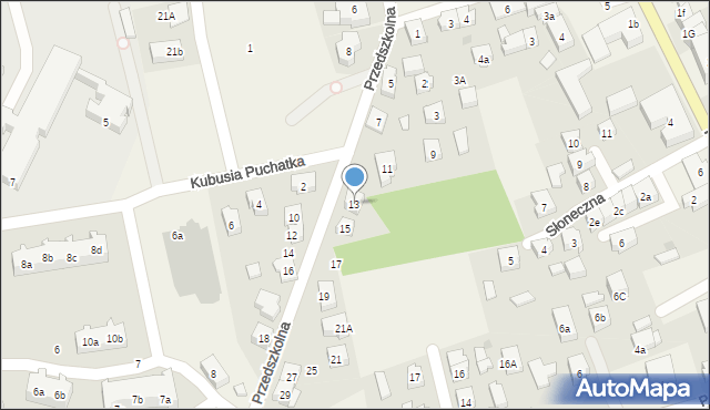 Sierakowice, Przedszkolna, 13, mapa Sierakowice