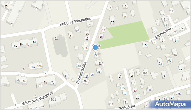 Sierakowice, Przedszkolna, 19, mapa Sierakowice