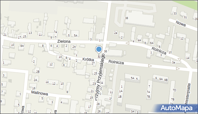 Sierakowo, Przyjmy Przyjemskiego, 31, mapa Sierakowo