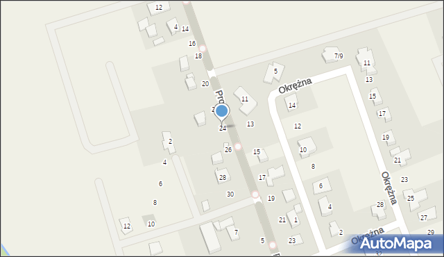 Sierosław, Prosta, 24, mapa Sierosław