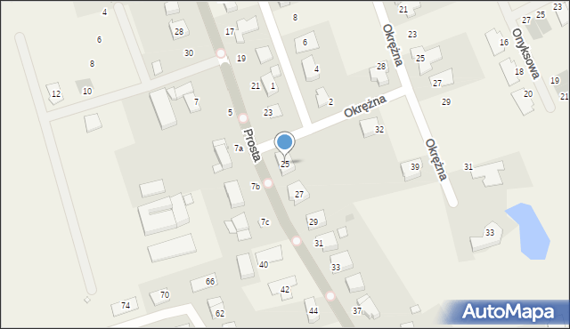 Sierosław, Prosta, 25, mapa Sierosław