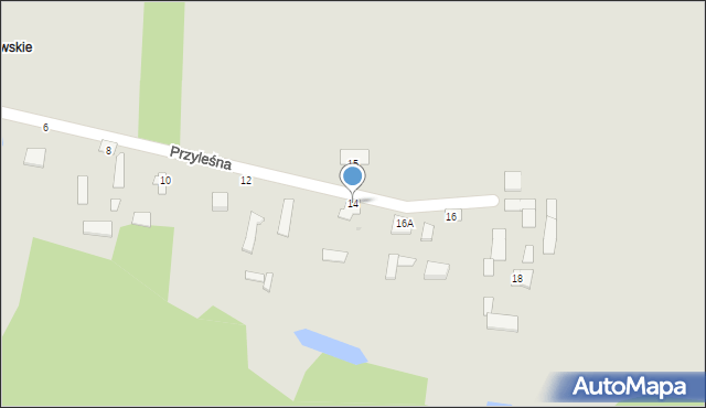 Skaryszew, Przyleśna, 14, mapa Skaryszew