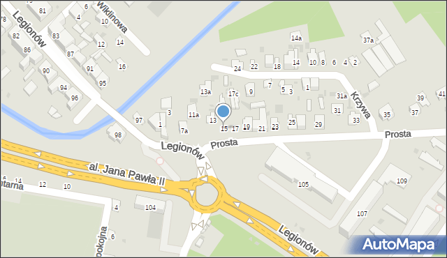 Skarżysko-Kamienna, Prosta, 15, mapa Skarżysko-Kamienna