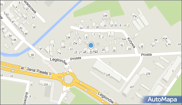 Skarżysko-Kamienna, Prosta, 21, mapa Skarżysko-Kamienna