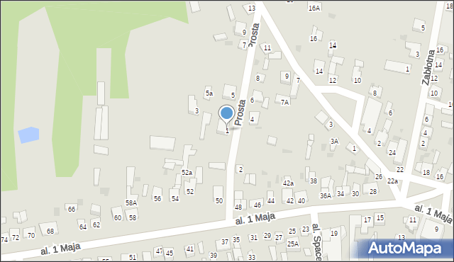 Skępe, Prosta, 1, mapa Skępe