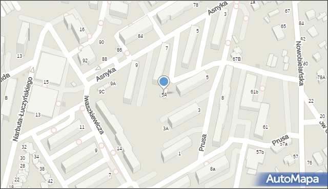 Skierniewice, Prusa Bolesława, 5A, mapa Skierniewic