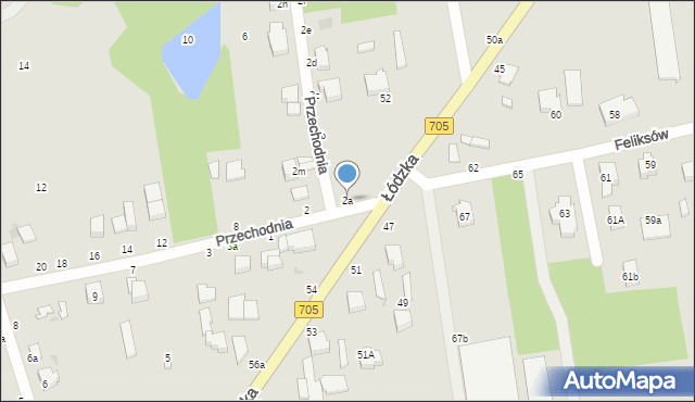 Skierniewice, Przechodnia, 2a, mapa Skierniewic