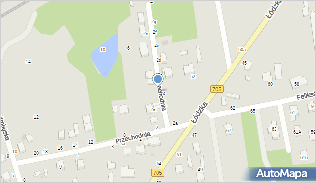 Skierniewice, Przechodnia, 2l, mapa Skierniewic