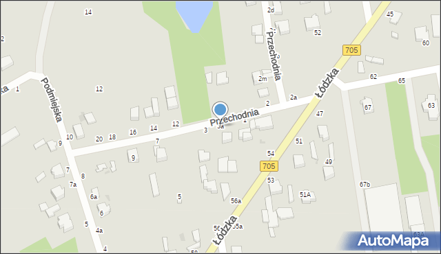 Skierniewice, Przechodnia, 3a, mapa Skierniewic