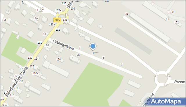 Skierniewice, Przemysłowa, 3, mapa Skierniewic