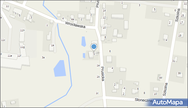 Skokowa, Prusicka, 1, mapa Skokowa