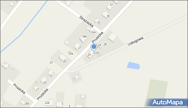 Skokowa, Prusicka, 26b, mapa Skokowa
