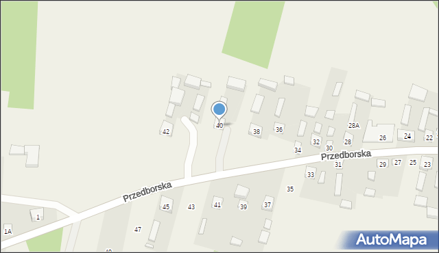 Skórkowice, Przedborska, 40, mapa Skórkowice