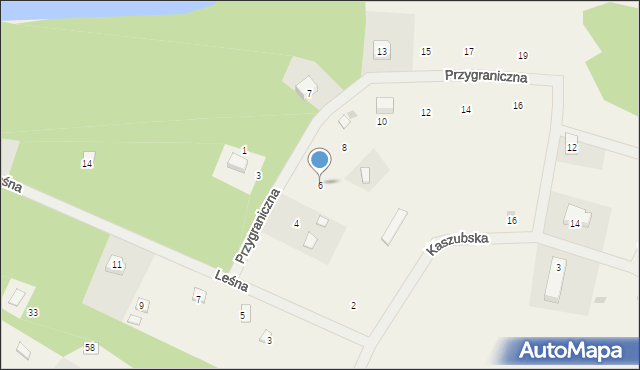 Skoszewo, Przygraniczna, 6, mapa Skoszewo