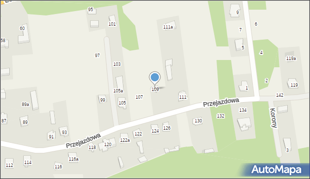 Skuszew, Przejazdowa, 109, mapa Skuszew