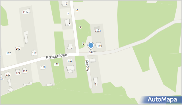 Skuszew, Przejazdowa, 142, mapa Skuszew