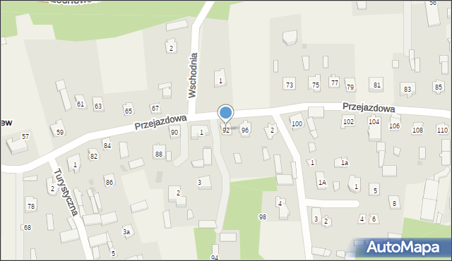 Skuszew, Przejazdowa, 92, mapa Skuszew