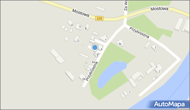 Skwierzyna, Przybrzeżna, 8b, mapa Skwierzyna