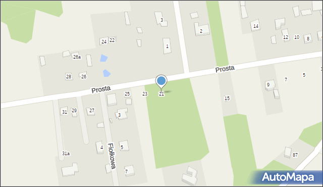 Słabomierz, Prosta, 21, mapa Słabomierz