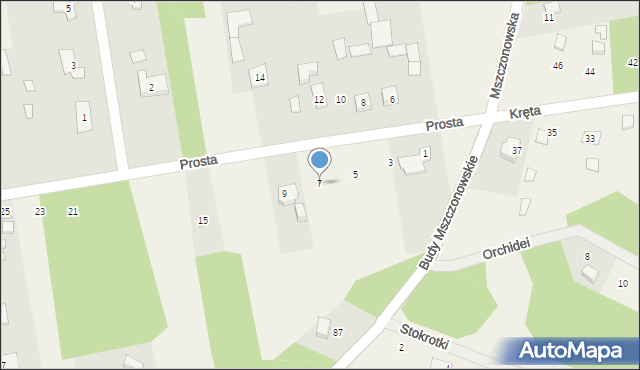 Słabomierz, Prosta, 7, mapa Słabomierz