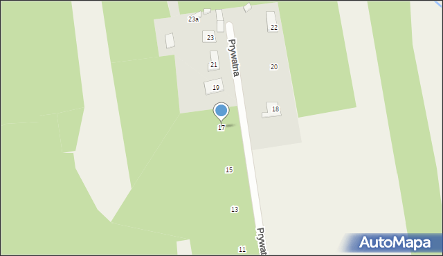 Słabomierz, Prywatna, 17, mapa Słabomierz