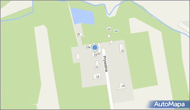 Słabomierz, Prywatna, 23, mapa Słabomierz