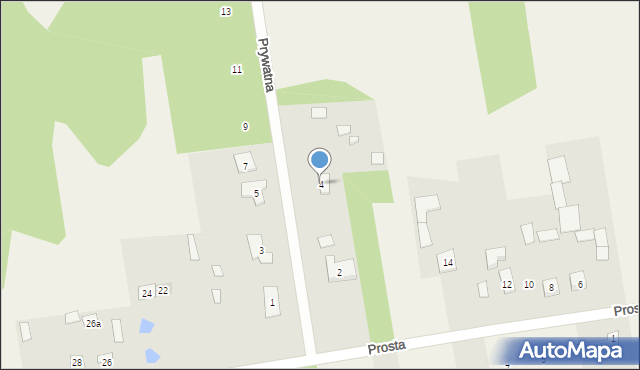 Słabomierz, Prywatna, 4, mapa Słabomierz