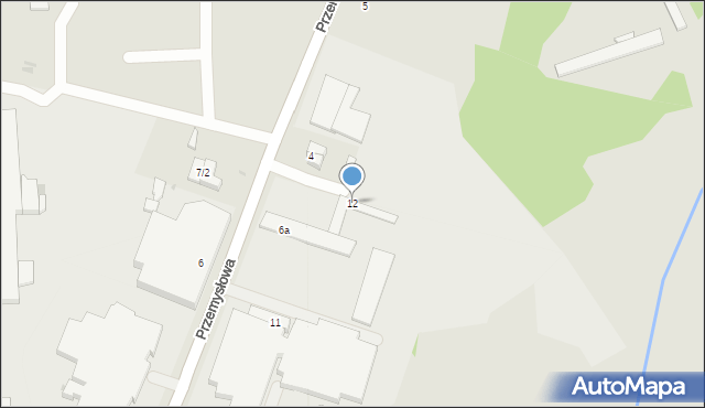 Sława, Przemysłowa, 12, mapa Sława