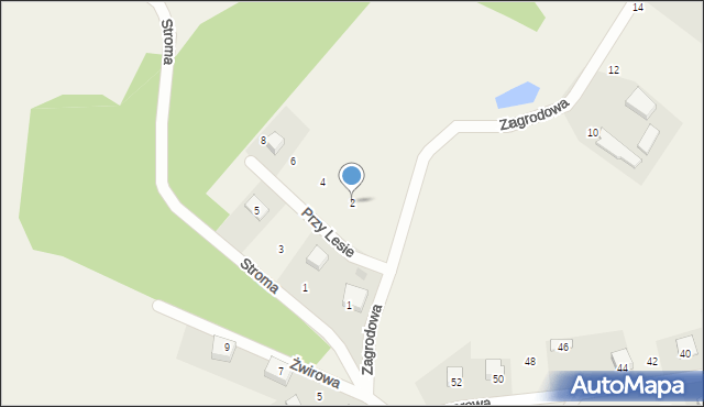 Sławki, Przy Lesie, 2, mapa Sławki