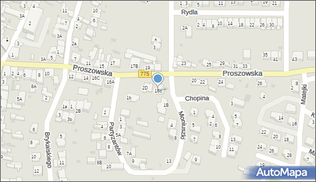 Słomniki, Proszowska, 18b, mapa Słomniki