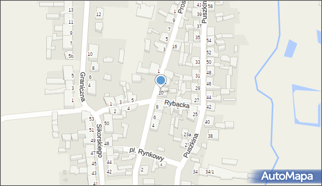 Słońsk, Prosta, 10, mapa Słońsk