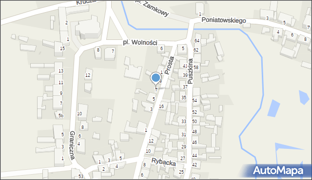 Słońsk, Prosta, 7, mapa Słońsk