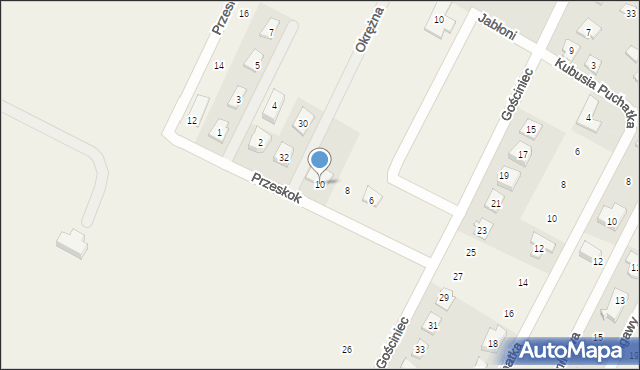 Słupno, Przeskok, 10, mapa Słupno