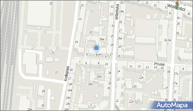 Słupsk, Prusa Bolesława, 5, mapa Słupska