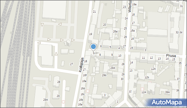 Słupsk, Prusa Bolesława, 7, mapa Słupska