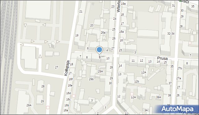 Słupsk, Prusa Bolesława, 9, mapa Słupska