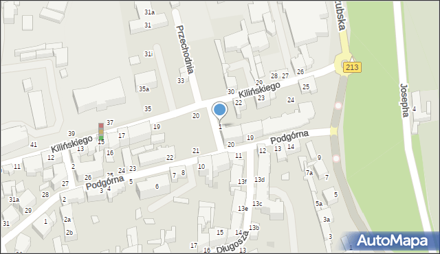 Słupsk, Przechodnia, 1, mapa Słupska