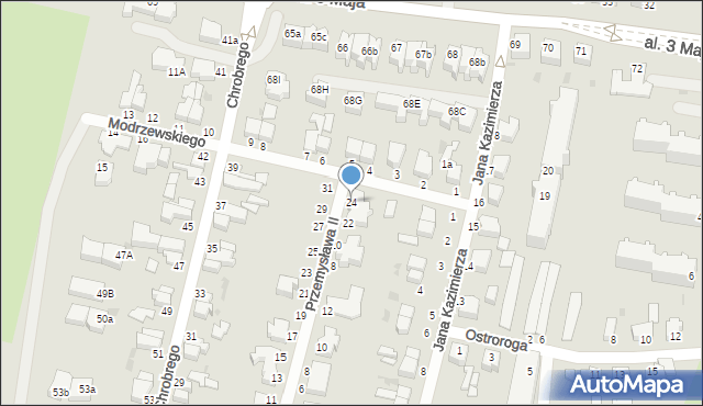 Słupsk, Przemysława II, 24, mapa Słupska