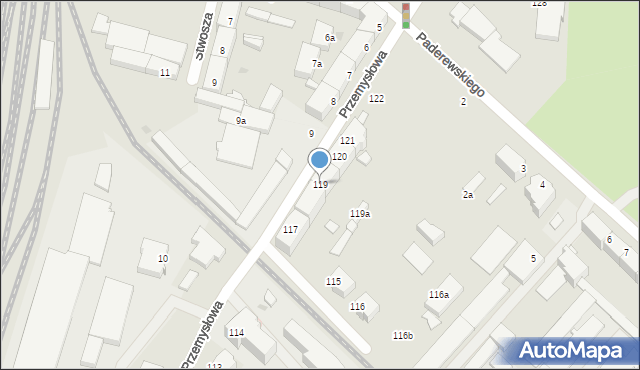 Słupsk, Przemysłowa, 119, mapa Słupska