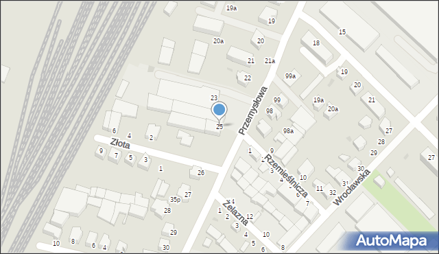 Słupsk, Przemysłowa, 25, mapa Słupska