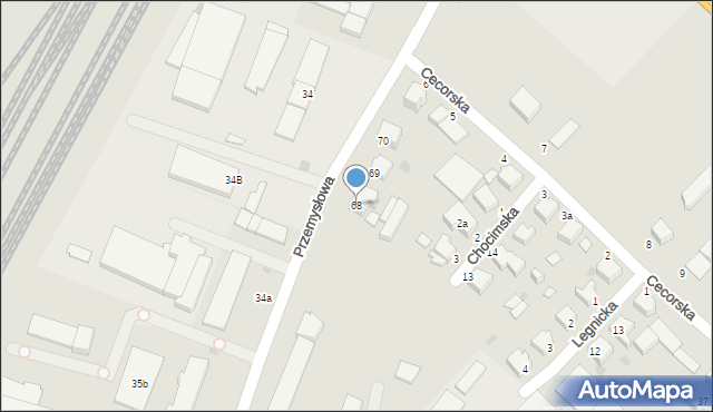 Słupsk, Przemysłowa, 68, mapa Słupska