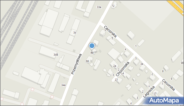 Słupsk, Przemysłowa, 69, mapa Słupska