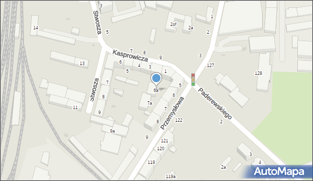 Słupsk, Przemysłowa, 6a, mapa Słupska