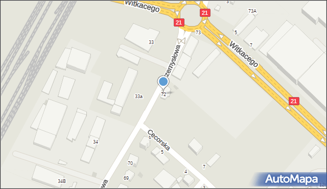 Słupsk, Przemysłowa, 72, mapa Słupska