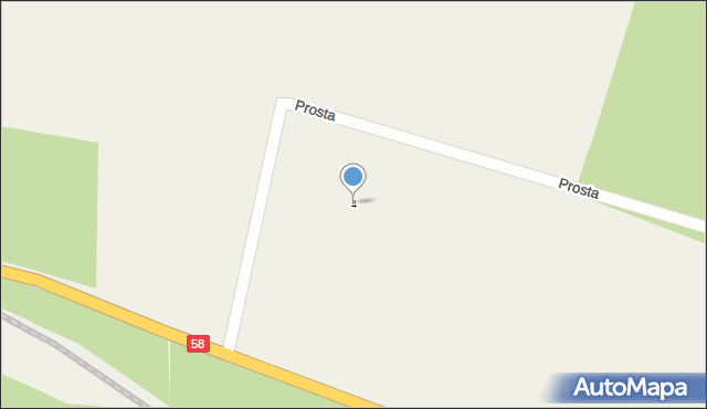 Snopki, Prosta, 4, mapa Snopki