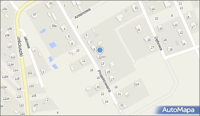 Sobolew, Projektowana, 11, mapa Sobolew