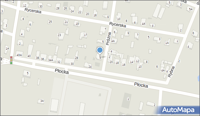 Sochaczew, Próżna, 3, mapa Sochaczew