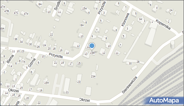Sochaczew, Przyszła, 13A, mapa Sochaczew