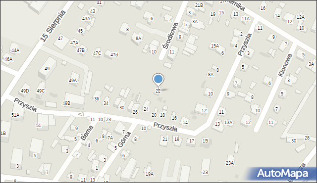 Sochaczew, Przyszła, 22, mapa Sochaczew